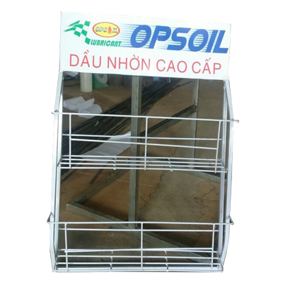Kệ sắt quảng cáo Dầu Nhớt